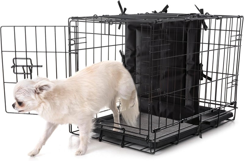INKNOTE Black Dog Crate Divider Panel with Ties 23.62 x 21.65 Inch Soft Thick Dog Kennel Divider for Puppy Training Dog Crate Accessories (Fits 36" Crates,Excluding Crate) - Image 3